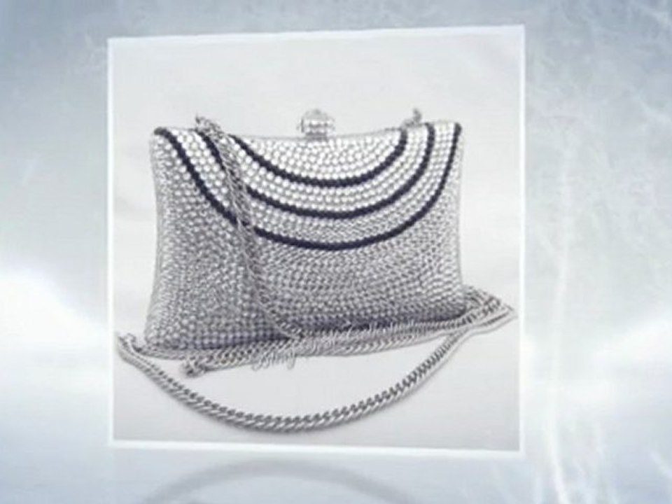 Silver Clutch Bags | Silver Clutch Evening Bags from Crystal Purse Shop