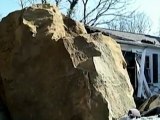 Large boulder crushes Ohio home
