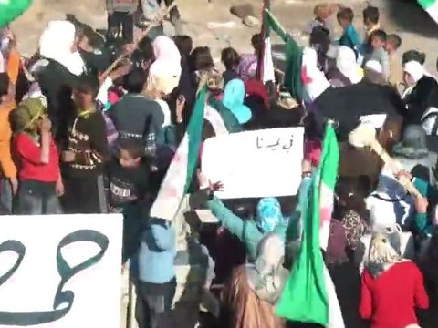 فري برس حمص مظاهرة حرائر الحولة 21 3 2012