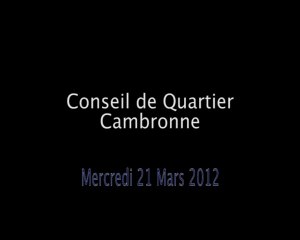 Conseil de Quartier  Cambronne du 21/03/12