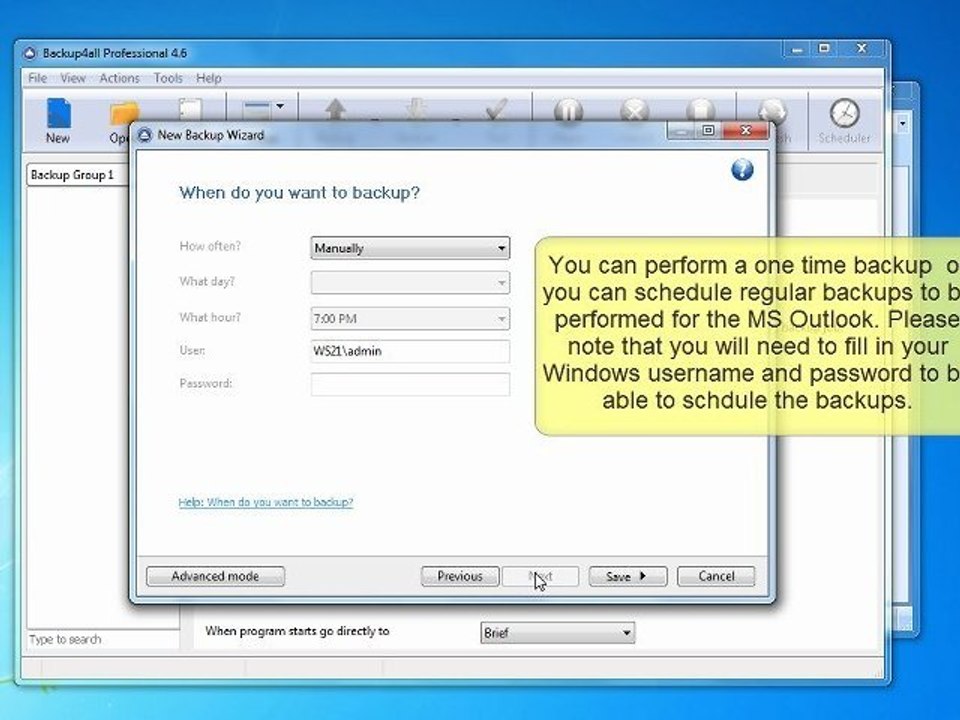 Backup Microsoft Outlook 2007