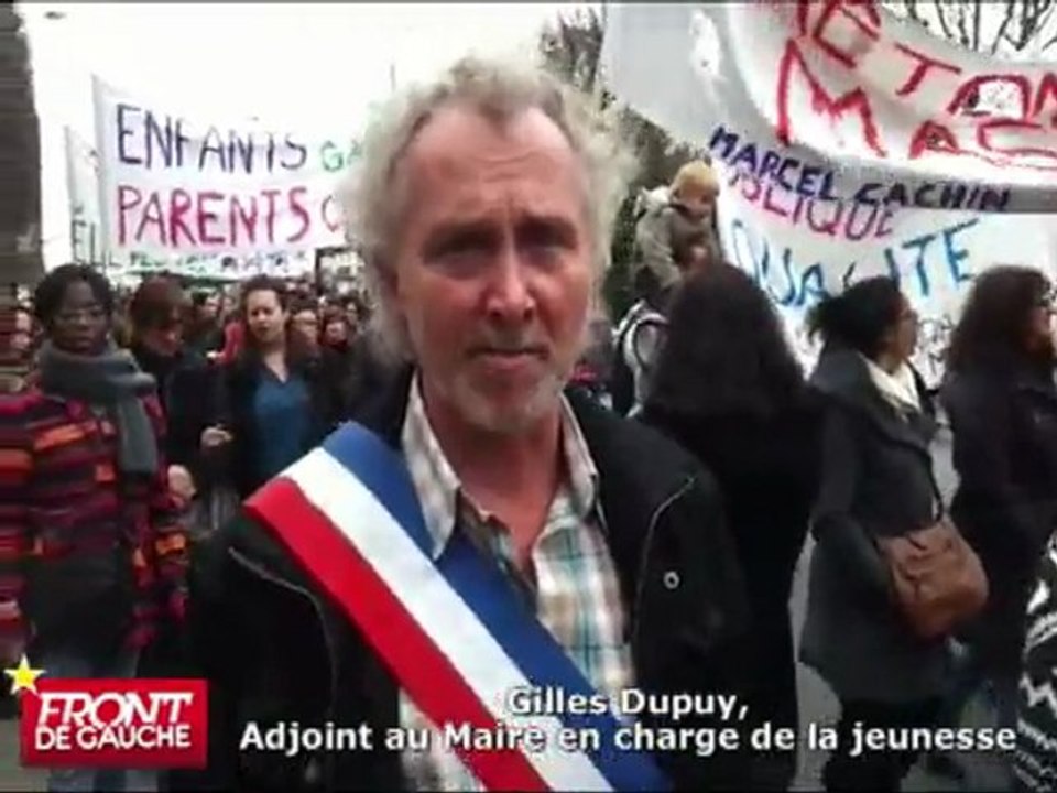 Manif de parents d'élèves à Choisy et Orly