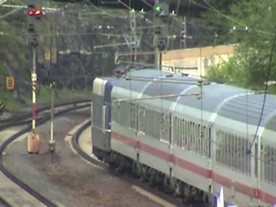 Züge Alter Bahnhof Hatzenport, 2x BR181, GAF 100 R/V, SNCF Prima, Captrain 185, 4x 143, 425