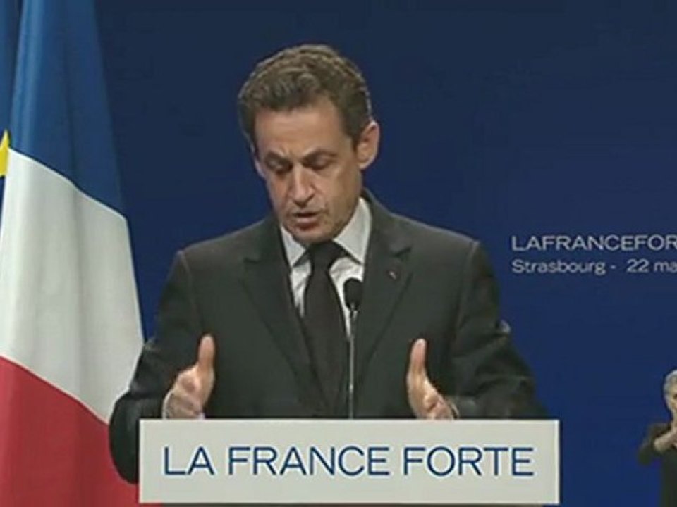 Discours de Nicolas Sarkozy à Strasbourg