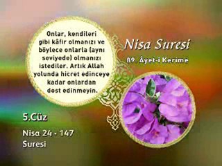 Nisa Suresi 24-147  Kuran Kerim Meal İzle - OSMANLI - Kültürünü Yayma ve Yaşatma Derneği - Kütahya - OKYAY DERNEĞİ