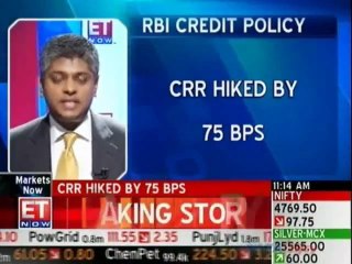 RBI hikes CRR by 75 bps to 5.75 per cent