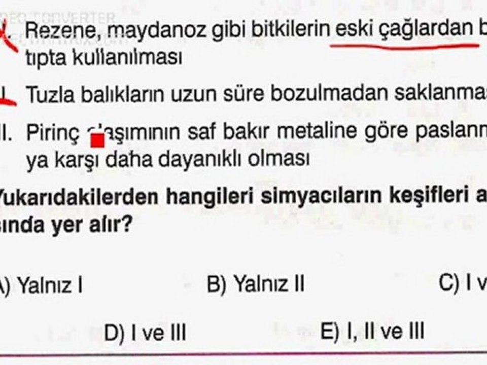 23 mart deneme kimya soru 15