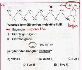 23 mart deneme kimya soru 27