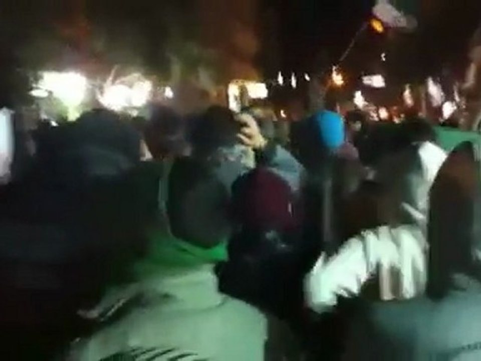 فري برس دمشق مظاهرة مسائية حاشدة على الشارع العام  دمشق جوبر 22 3 2012