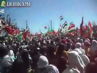فري برس  الحسكه ديريك  هام جداً  أكثر من 75 ألف يهتفون بصوت واحد 2012 3 22 ج1