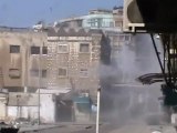 فري برس  حمص الدبابات تقصف السوق الأثري و الجامع الكبير في حمص 22 3 2012