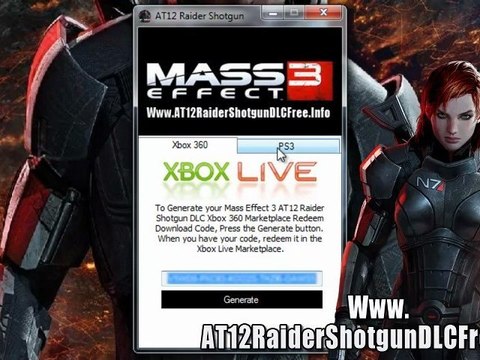 How to Get Mass Effect 3 AT12 Raider Shotgun DLC Free!!