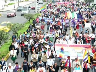 Marcha indígena confluye en Quito