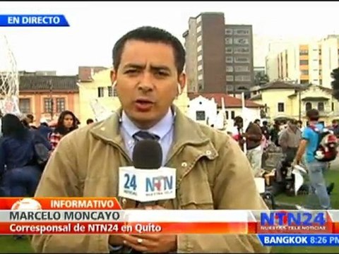 Indígenas que marchan en protesta por proyectos mineros a gran escala en Ecuador llegan a Quito