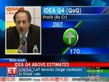Idea Cellular's quarter 4 net up 4.56 per cent