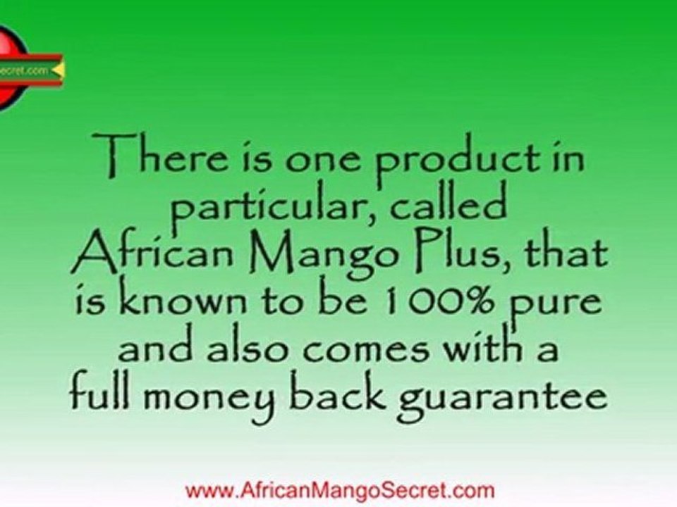 African Mango Diet - African Mango Diet Plan