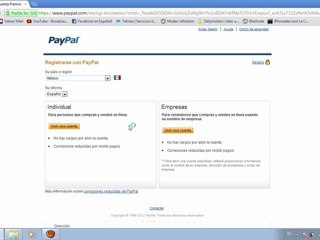 Como crear una cuenta en Paypal