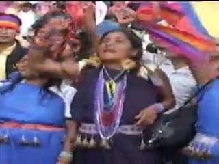 Llega a Quito la marcha indígena de mineros