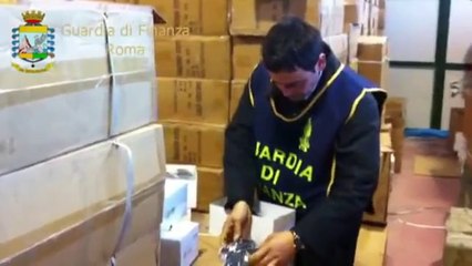 Guidonia (Roma) - Sequestrato 1 milione di occhiali cinesi contraffatti (23.03.12)
