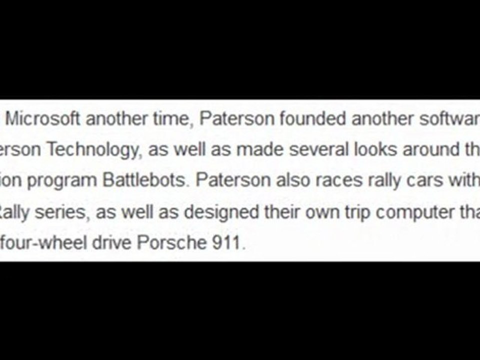Tim Paterson-Brown -  Bio