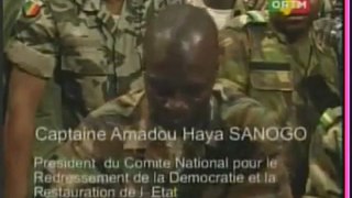 Mali déclaration des militaires rebelles à la télévision