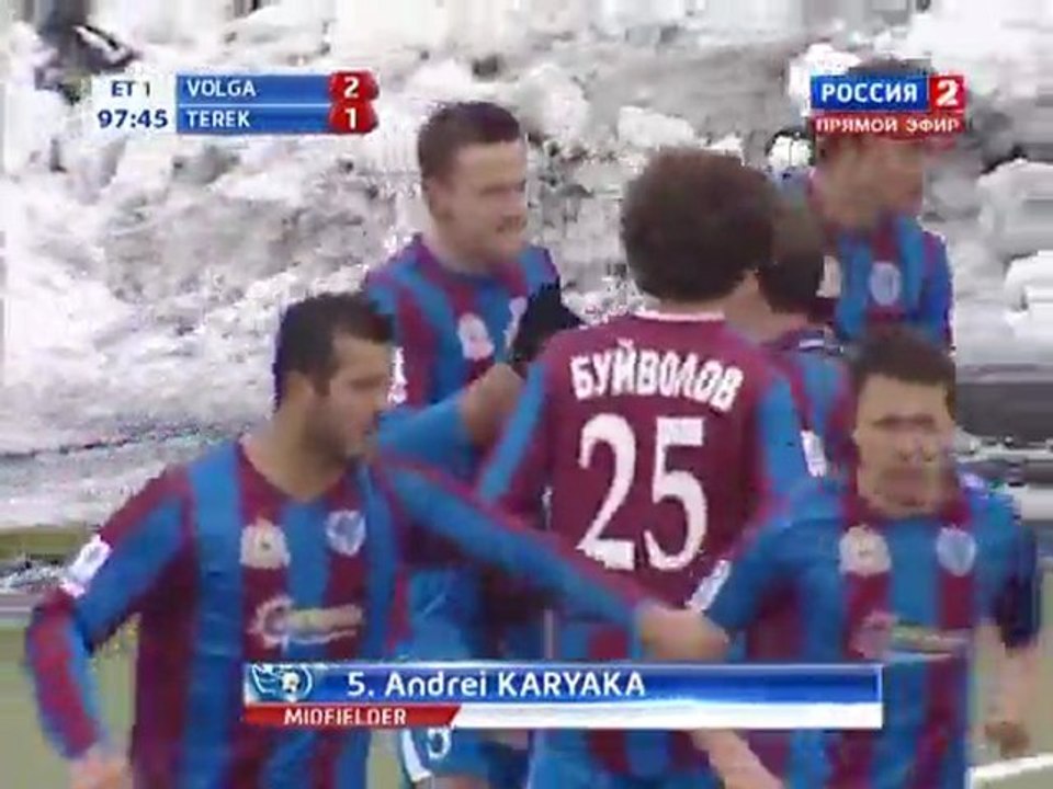 КР 2011/12. 1/4 финала. Волга - Терек 2-1 (2-1 Каряка)
