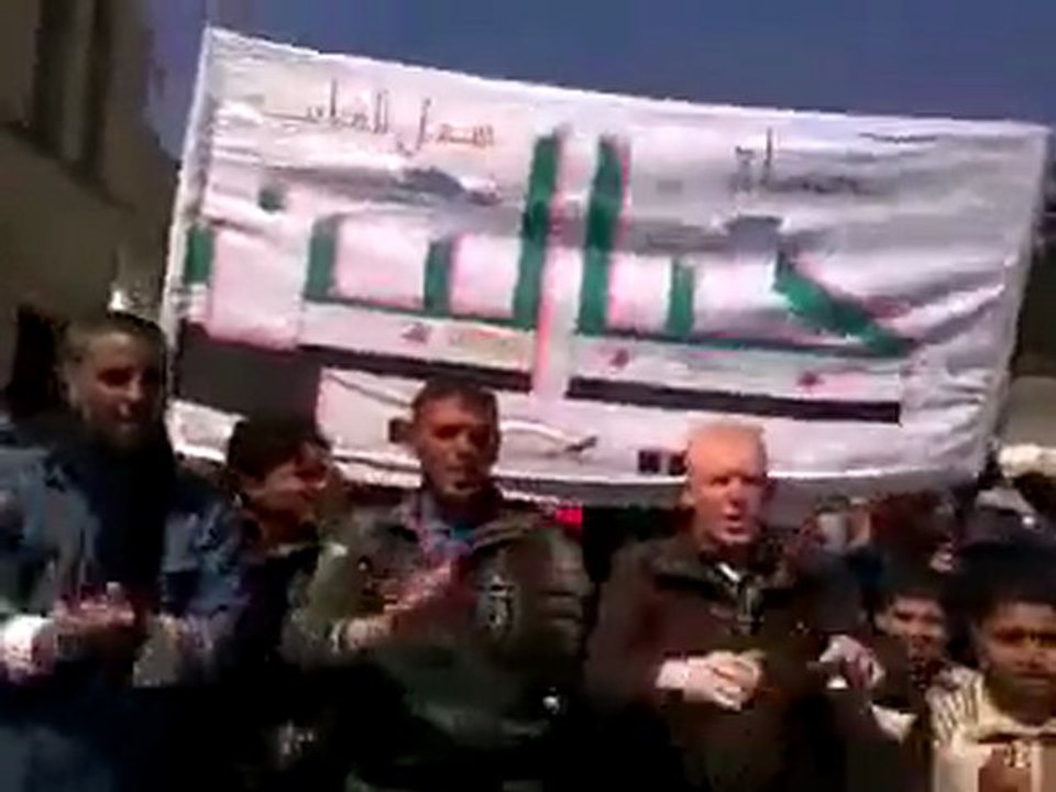 فري برس ريف حماه المحتل مظاهرة في حيالين في جمعة قادمون يادمشق 23 3 2012