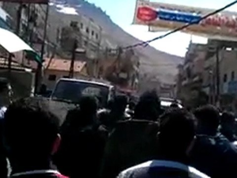فري برس ريف دمشق مظاهرة مضايا في جمعة قادمون يا دمشق 23 3 2012 ج2