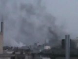 فري برس حمص لحظة سقوط الهاون على حمص القديمة 22 3 2012 ج1