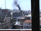 فري برس حمص اشتعال المنازل بسبب القصف حمص الصفصافة 23 3 2012