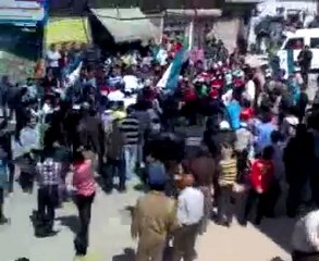 فري برس ريف دمشق عين منين مظاهرة جمعة قادمون يادمشق 23 3 2012 ج1