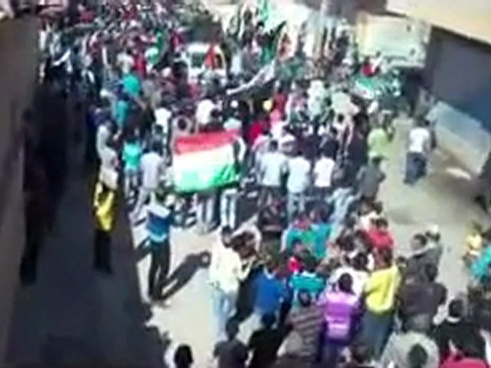 فري برس الحسكه عامودا ساقط يابشار بلبة عامودا جمعة قادمون دمشق 23 3 2012 ج1