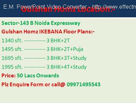 gulshan homes 143 ::+91 9971495543:: GULSHAN IKEBANA | Gulshan homz projects