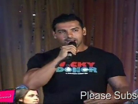 Muscular John Abraham Posed At Promotion Of His Movie Vicky Donor