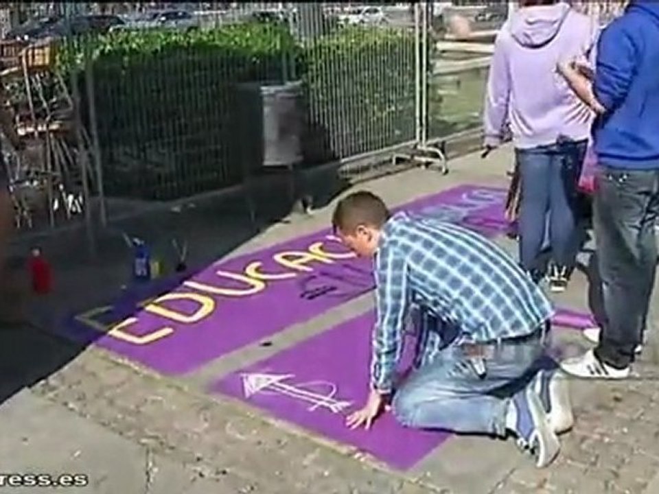 Protesta contra los recortes en educación en Barcelona