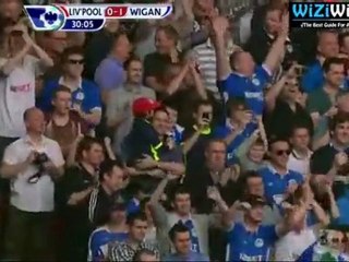 Maloney scores Penalty Kick for Wigan 0-1 Liverpool