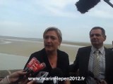 Marine Le Pen au Mont Saint-Michel pour la défense du patrimoine Français