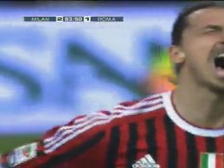 [HD]  AC Milan vs Roma 2-1 Goal Zlatan Ibrahimovic ´83´ from Italy - Serie A / 2012-03-24/25