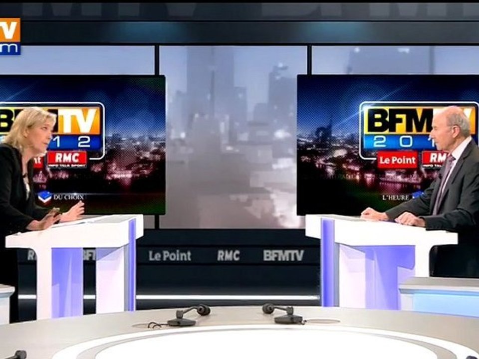 BFMTV 2012 : l’interview de Marine Le Pen par Olivier Mazerolle