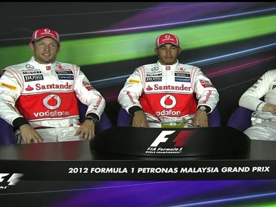 F1 2012 Conférence de Presse Qualifs Sepang