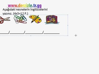 5.sınıf 2.dönem 1.İNGİLİZCE YAZILISI 2 www.derzizle.tr.gg aracılğyla