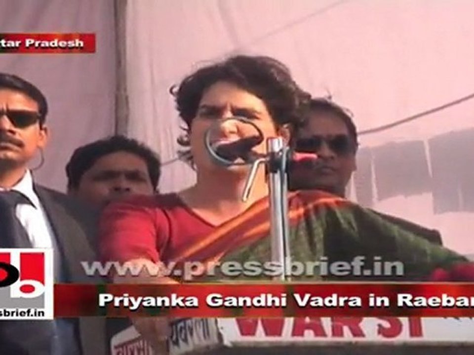 Priyanka Gandhi in Raebareli talks about corrupt fertilizer distribution in UP