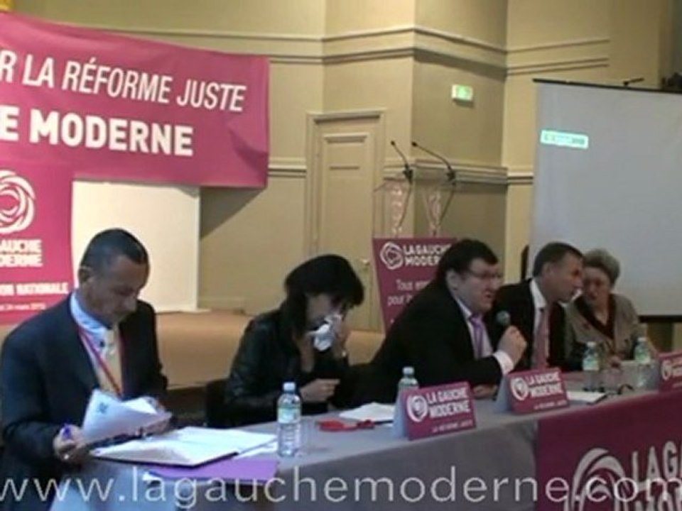 Introduction - Jean-Loup Dujardin lors de la convention de La Gauche Moderne qui s'est déroulée le 24 mars 2012