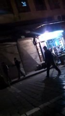 فري برس  دمشق مظاهرة اتحاد شباب دمشق للتغيير عند قلعة دمشق 24 3 2012