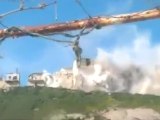 فري برس ريف حماه المحتل قلعة المضيق تحترق أعنف قصف على الإطلاق 24 3 2012