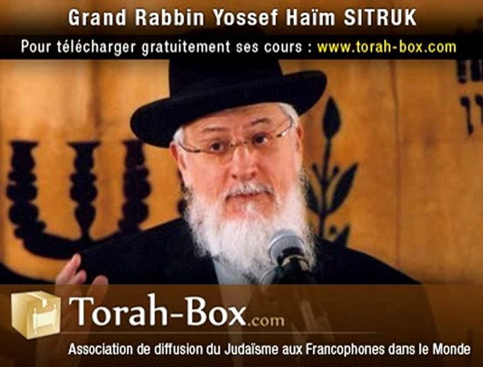Le Beau Et Le Vrai (Partie1) - rav Yossef SITRUK (Torah-Box.com)