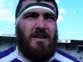Rugby Fédérale 1 - Damien Jourdain, réagit après USB - CASE