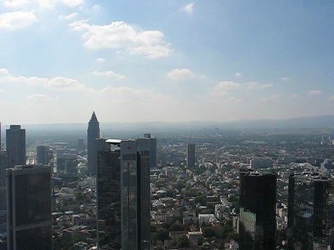 Francfort, Allemagne : vue aérienne nord ouest