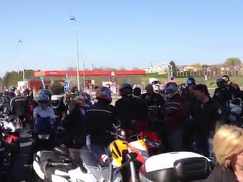 Manifestation motards rocade Bordeaux 24 mars 2012