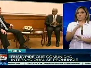 Rusia Reitera respaldo a solución pacífica en Siria